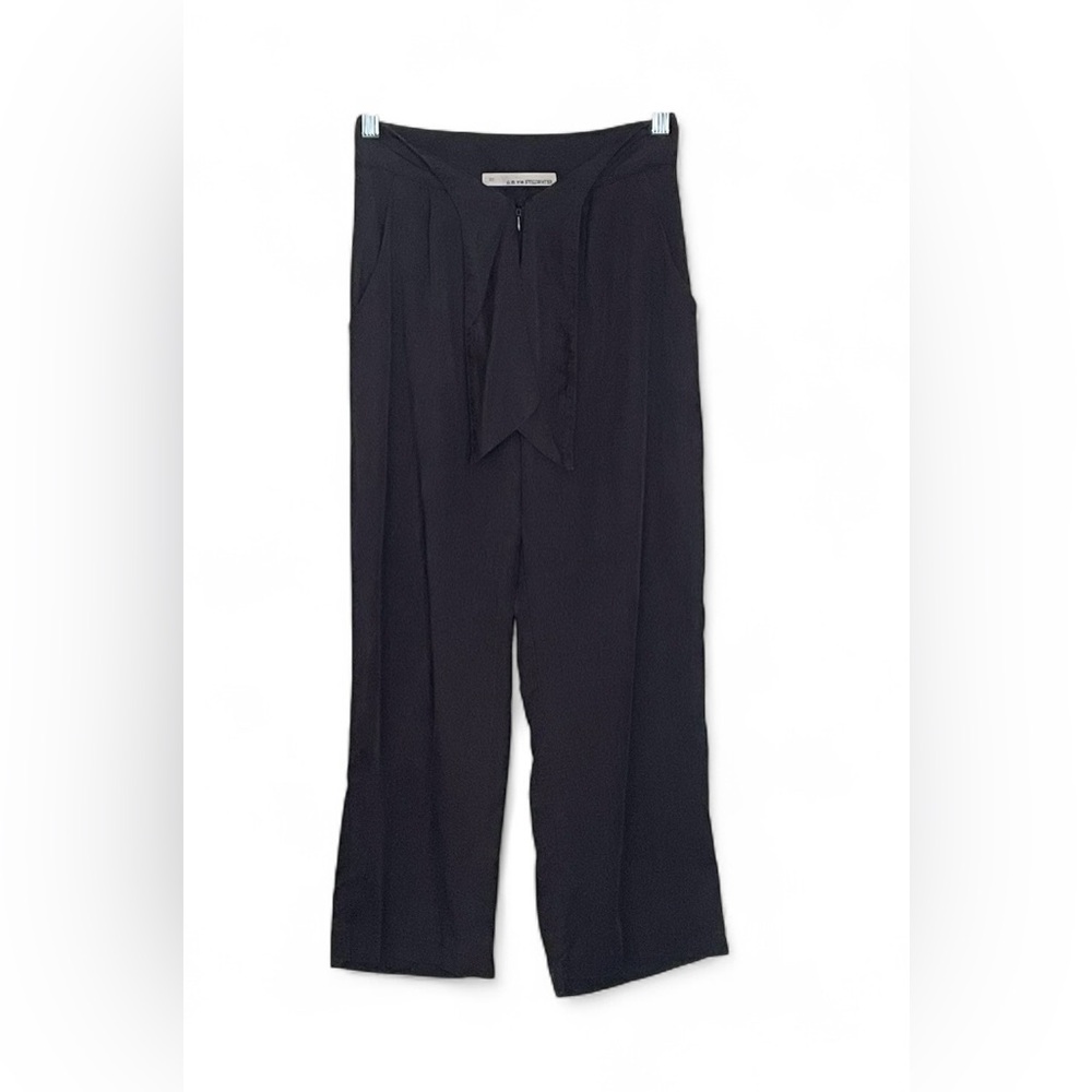 Stillwater Black Wide Leg Pants XS 100% Lyocell Made in USA High Rise Flowy